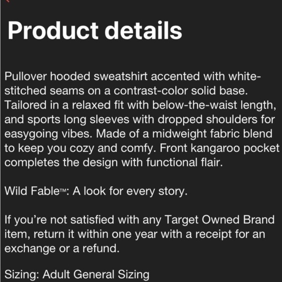 Wild fable new hoodie unisex black - Picture 5 of 5